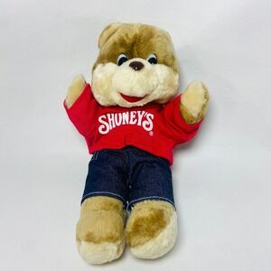 Vintage Shoney's Plush Bear 11" From 1986 Stuffed Animal Mascot 1980s  VGC‎
